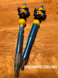 Blue and Yellow Character Pen Set