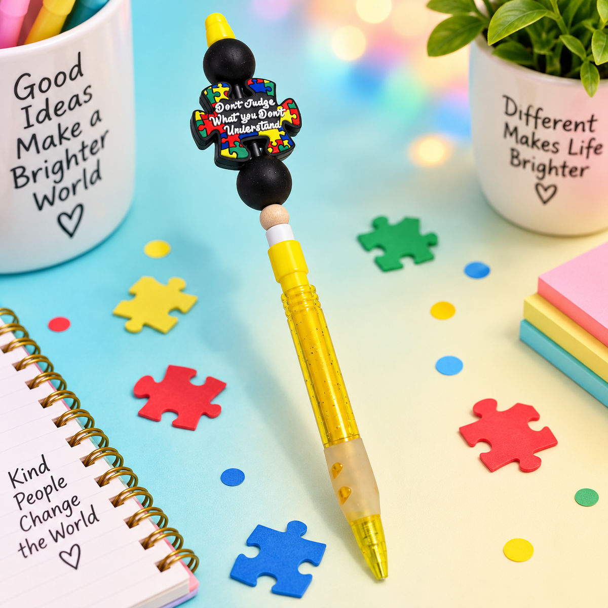 Don't Judge Puzzle Awareness Pen — Pen Only