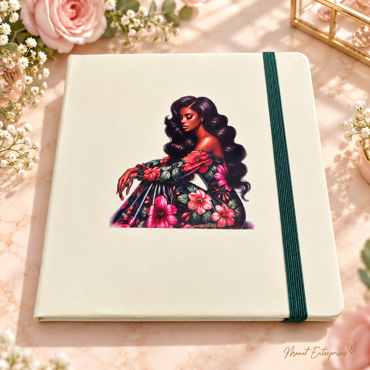 Floral Elegance small lined notebook