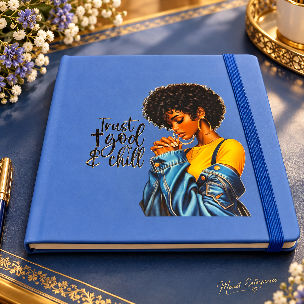 Trust God and Chill small lined notebook